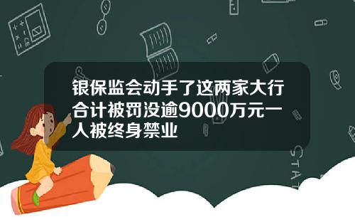 银保监会动手了这两家大行合计被罚没逾9000万元一人被终身禁业