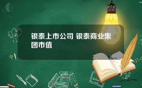 银泰上市公司 银泰商业集团市值