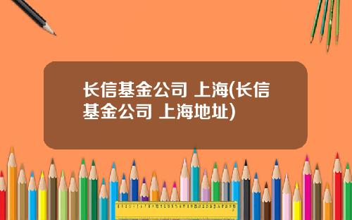 长信基金公司 上海(长信基金公司 上海地址)