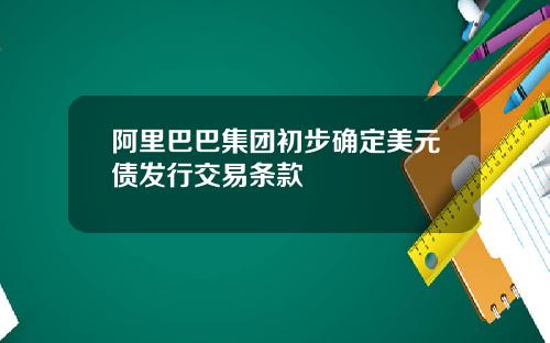 阿里巴巴集团初步确定美元债发行交易条款