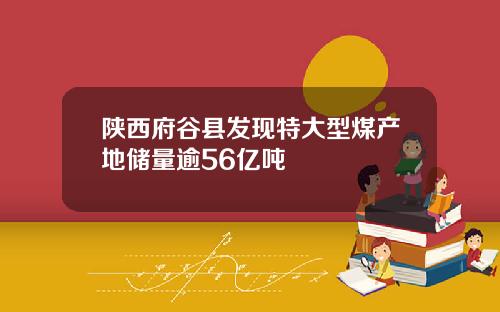 陕西府谷县发现特大型煤产地储量逾56亿吨