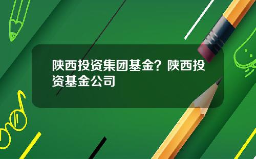 陕西投资集团基金？陕西投资基金公司