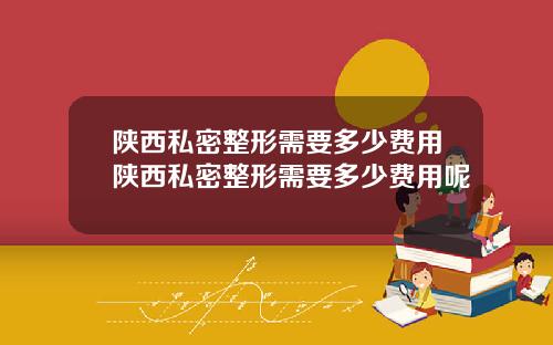 陕西私密整形需要多少费用陕西私密整形需要多少费用呢
