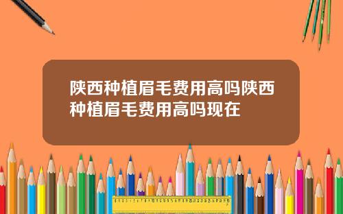 陕西种植眉毛费用高吗陕西种植眉毛费用高吗现在