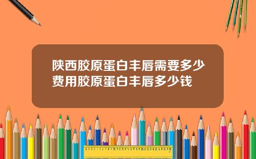 陕西胶原蛋白丰唇需要多少费用胶原蛋白丰唇多少钱