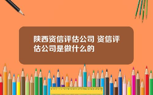 陕西资信评估公司 资信评估公司是做什么的