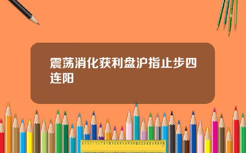 震荡消化获利盘沪指止步四连阳