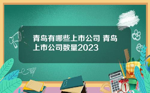 青岛有哪些上市公司 青岛上市公司数量2023