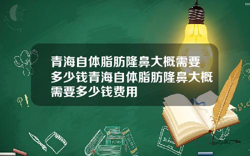 青海自体脂肪隆鼻大概需要多少钱青海自体脂肪隆鼻大概需要多少钱费用