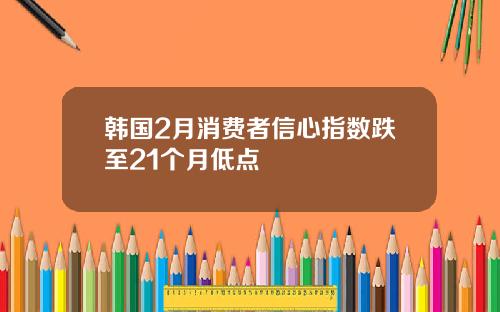韩国2月消费者信心指数跌至21个月低点