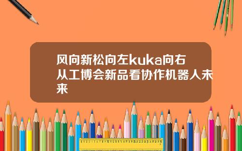 风向新松向左kuka向右从工博会新品看协作机器人未来