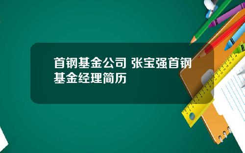 首钢基金公司 张宝强首钢基金经理简历