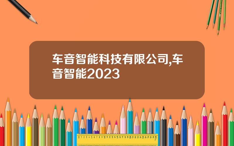 车音智能科技有限公司,车音智能2023