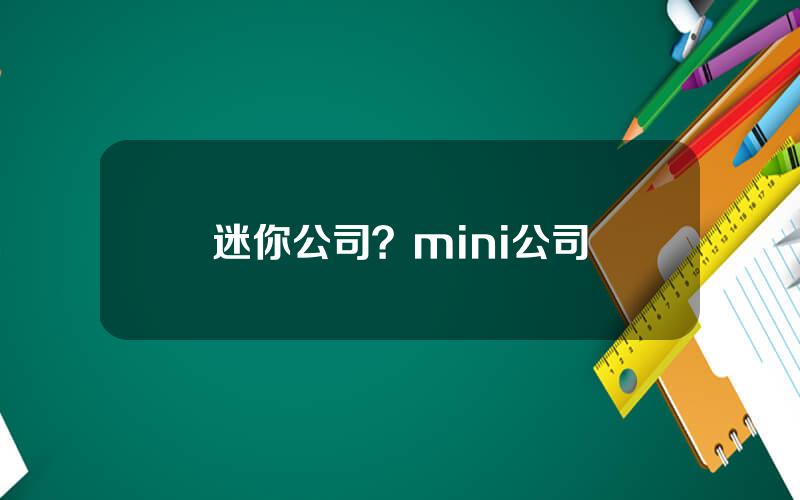 迷你公司？mini公司