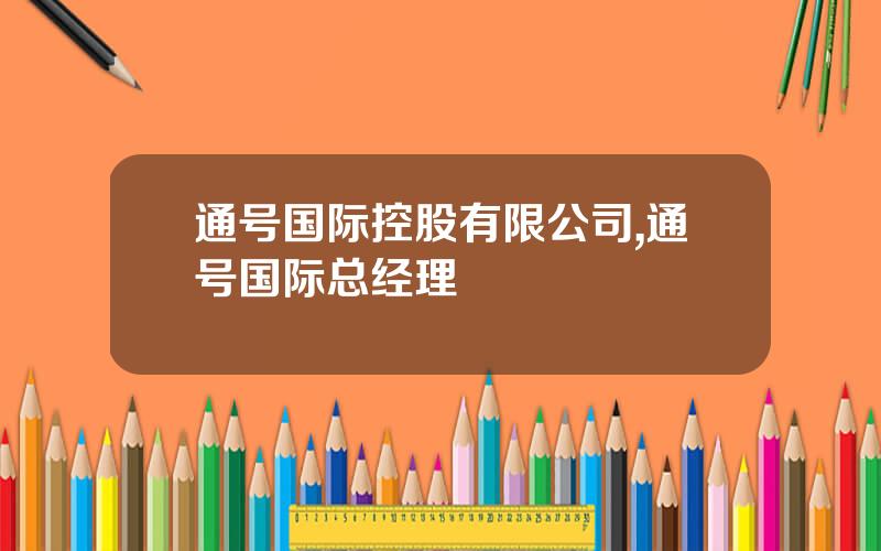 通号国际控股有限公司,通号国际总经理