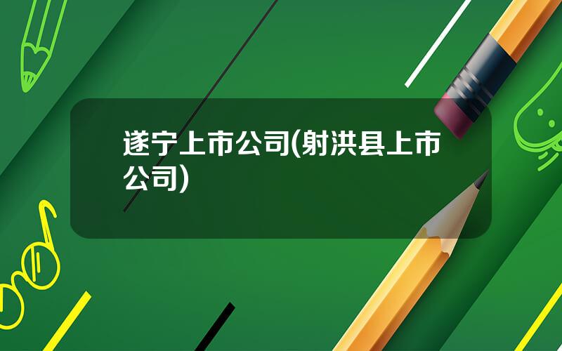 遂宁上市公司(射洪县上市公司)