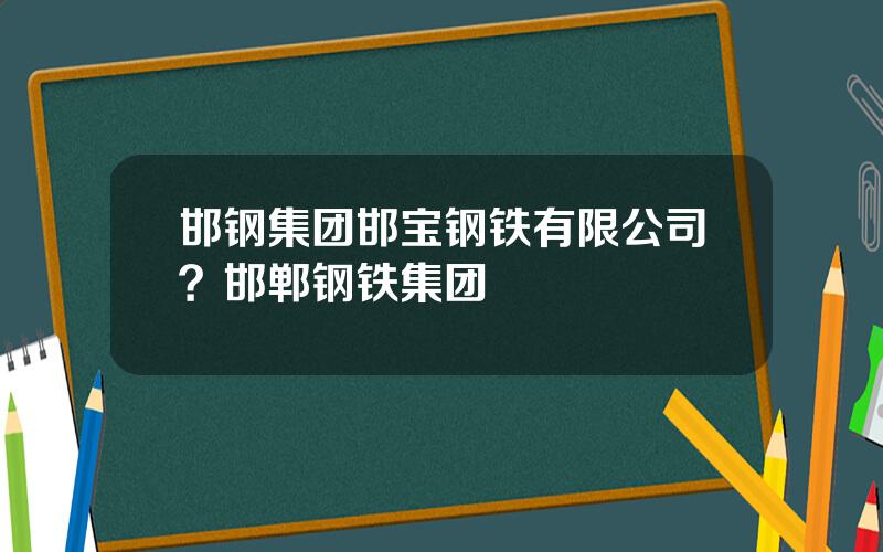 邯钢集团邯宝钢铁有限公司？邯郸钢铁集团