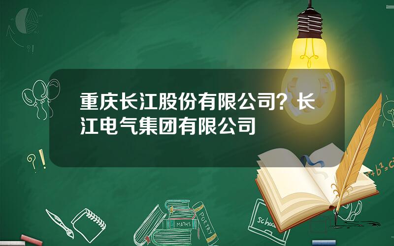 重庆长江股份有限公司？长江电气集团有限公司