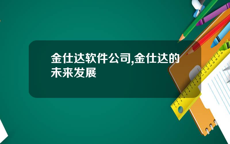 金仕达软件公司,金仕达的未来发展