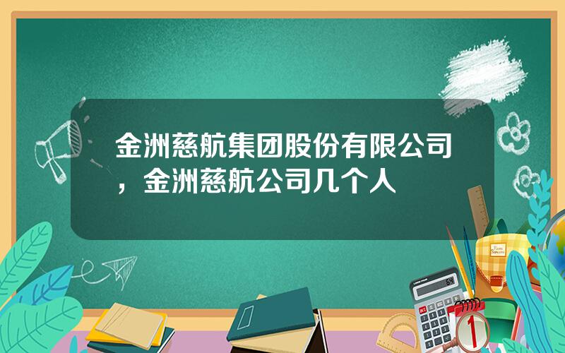 金洲慈航集团股份有限公司，金洲慈航公司几个人