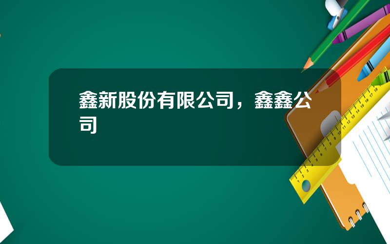 鑫新股份有限公司，鑫鑫公司