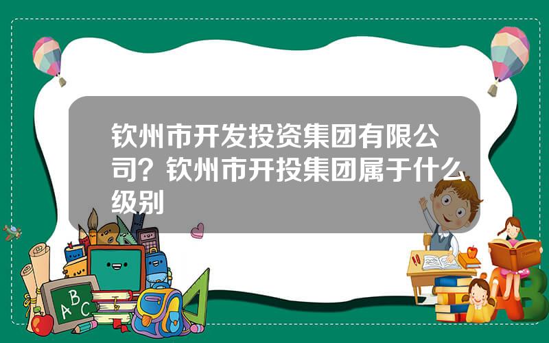 钦州市开发投资集团有限公司？钦州市开投集团属于什么级别