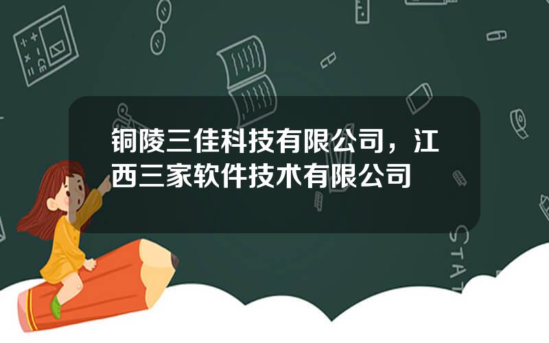 铜陵三佳科技有限公司，江西三家软件技术有限公司