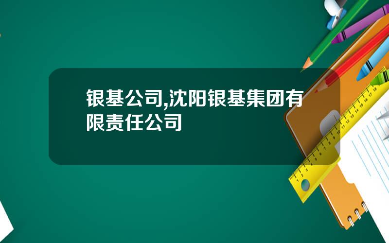 银基公司,沈阳银基集团有限责任公司