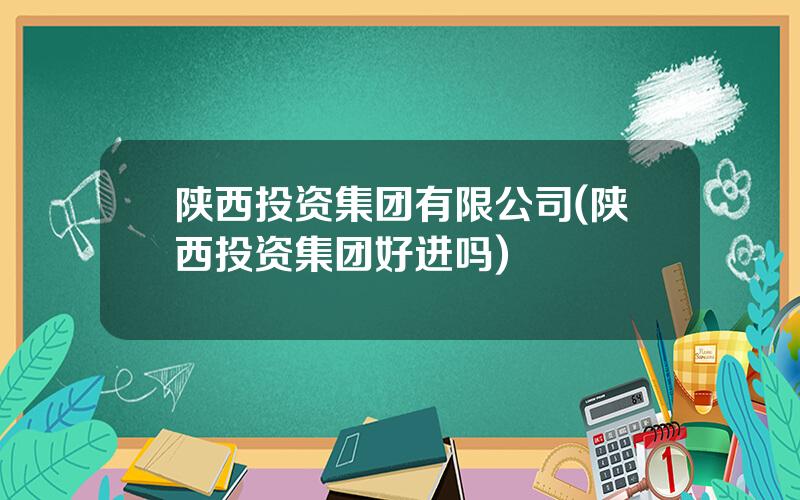 陕西投资集团有限公司(陕西投资集团好进吗)