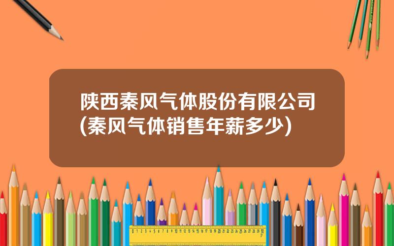 陕西秦风气体股份有限公司(秦风气体销售年薪多少)