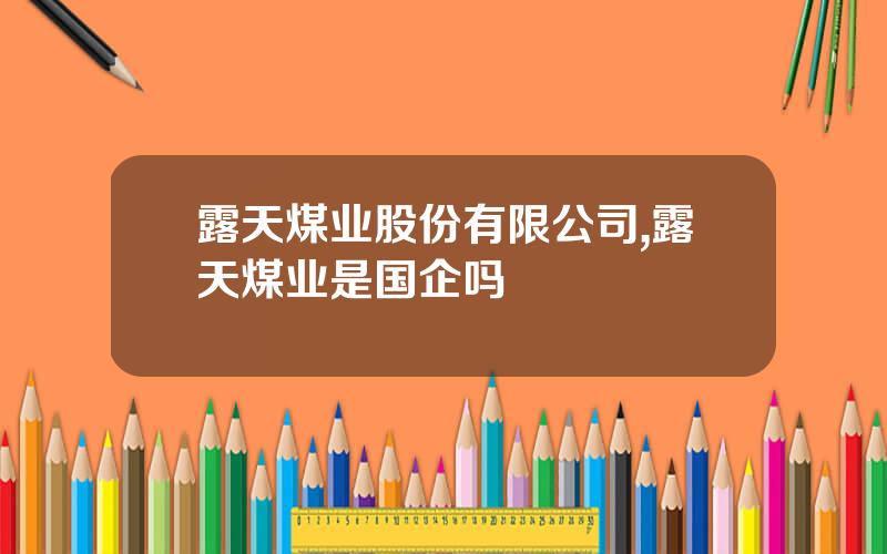 露天煤业股份有限公司,露天煤业是国企吗