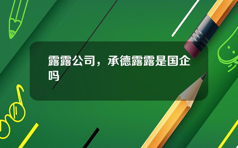 露露公司，承德露露是国企吗