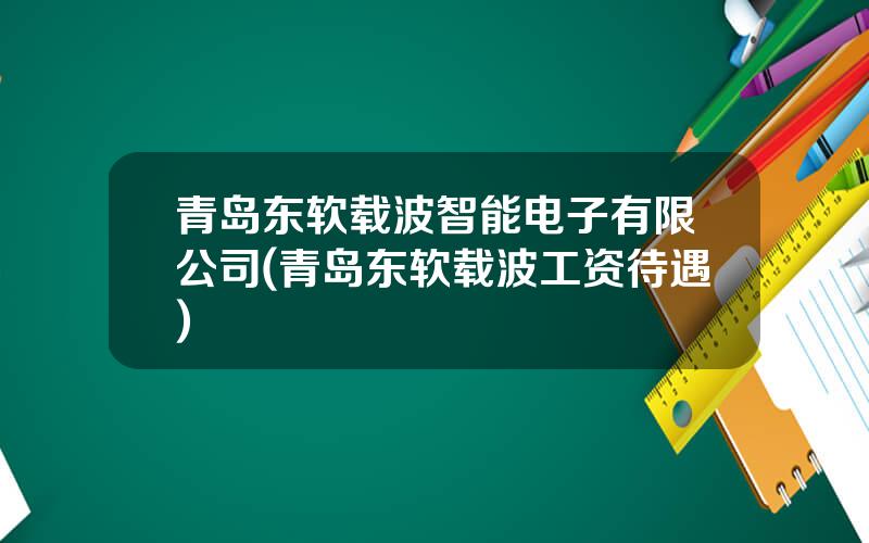 青岛东软载波智能电子有限公司(青岛东软载波工资待遇)